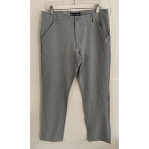 Travis Mathews Golf Pants Mens 32x30 Straight Leg Light Gray Pockets Stretch EUC